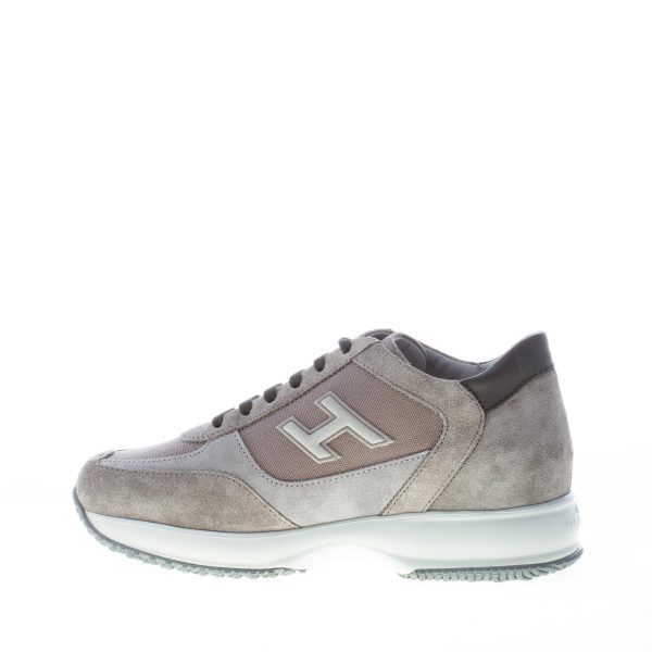 HOGAN uomo Interactive sneaker in camoscio e canvas GRIGIO più nero - immagine 5