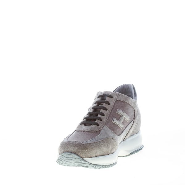 HOGAN uomo Interactive sneaker in camoscio e canvas GRIGIO più nero - immagine 6