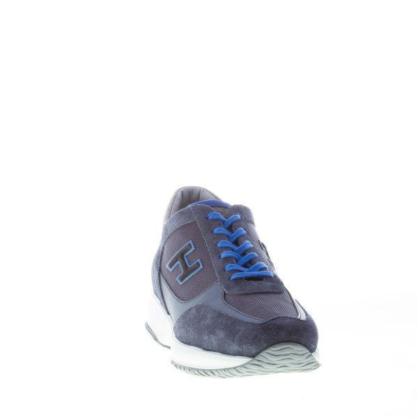 HOGAN uomo Interactive sneaker in camoscio e tessuto BLU COBALTO - immagine 2