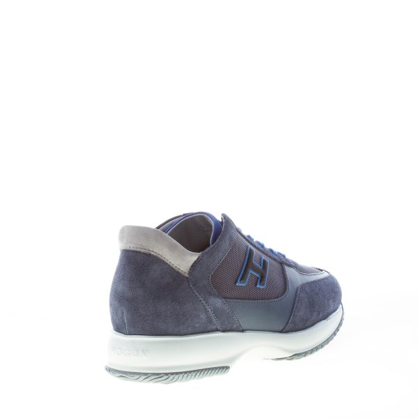 HOGAN uomo Interactive sneaker in camoscio e tessuto BLU COBALTO - immagine 3
