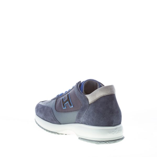 HOGAN uomo Interactive sneaker in camoscio e tessuto BLU COBALTO - immagine 4