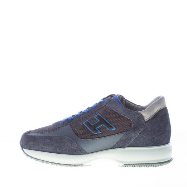 HOGAN uomo Interactive sneaker in camoscio e tessuto BLU COBALTO - immagine 5