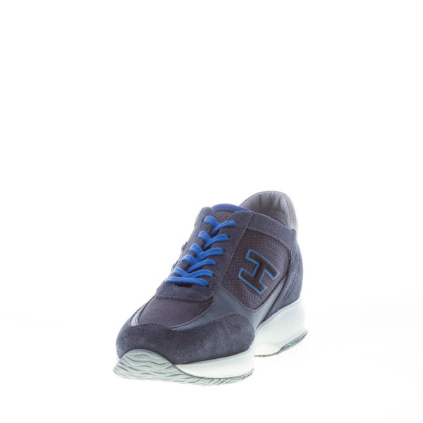HOGAN uomo Interactive sneaker in camoscio e tessuto BLU COBALTO - immagine 6