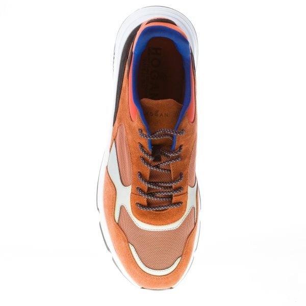 HOGAN uomo Hyperlight sneaker in camoscio e tessuto RUGGINE - immagine 7