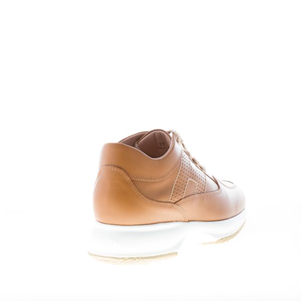 HOGAN donna Interactive sneaker in pelle CUOIO con H forata - immagine 3