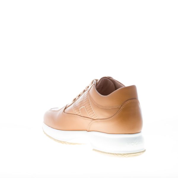 HOGAN donna Interactive sneaker in pelle CUOIO con H forata - immagine 4