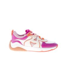 HOGAN donna sneaker H597 in pelle VIOLA e tessuto bianco