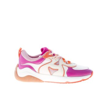 HOGAN donna sneaker H597 in pelle VIOLA e tessuto bianco