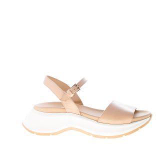 HOGAN donna H598 sandalo in pelle BEIGE. Suola oversize 5 cm