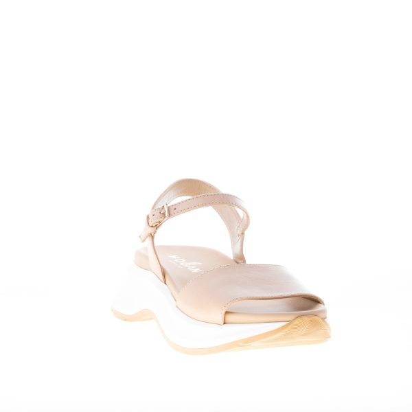 HOGAN donna H598 sandalo in pelle BEIGE. Suola oversize 5 cm - immagine 2