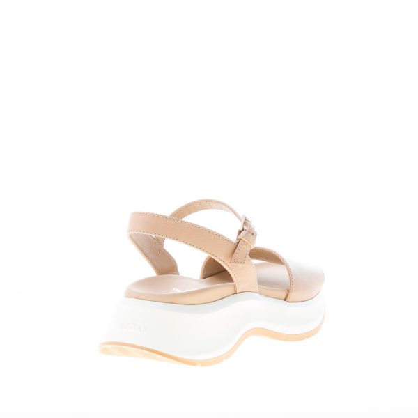 HOGAN donna H598 sandalo in pelle BEIGE. Suola oversize 5 cm - immagine 3