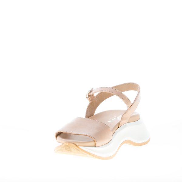 HOGAN donna H598 sandalo in pelle BEIGE. Suola oversize 5 cm - immagine 6
