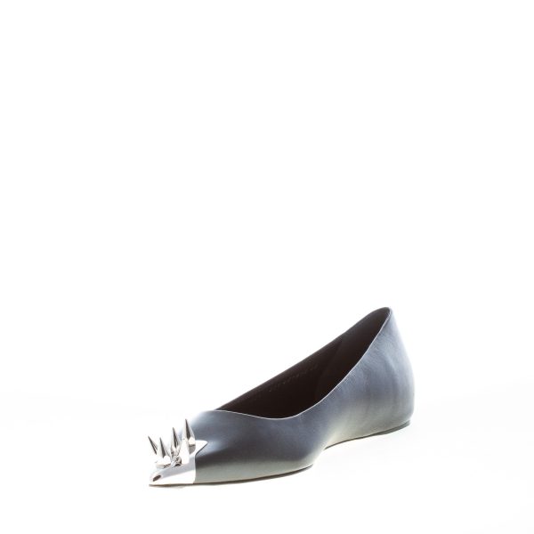 ALEXANDER MCQUEEN donna ballerina Punk in nappa NERO con borchie - immagine 6