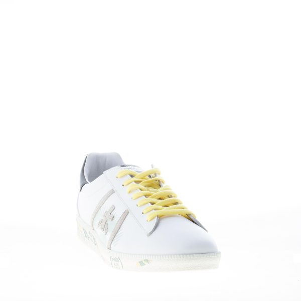 PREMIATA uomo sneaker ANDY 5501 in pelle BIANCO più nero e giallo - immagine 2