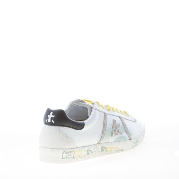 PREMIATA uomo sneaker ANDY 5501 in pelle BIANCO più nero e giallo - immagine 3