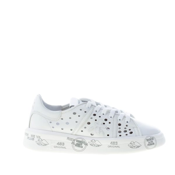 PREMIATA donna sneaker BELLE 5722 in pelle traforata BIANCO