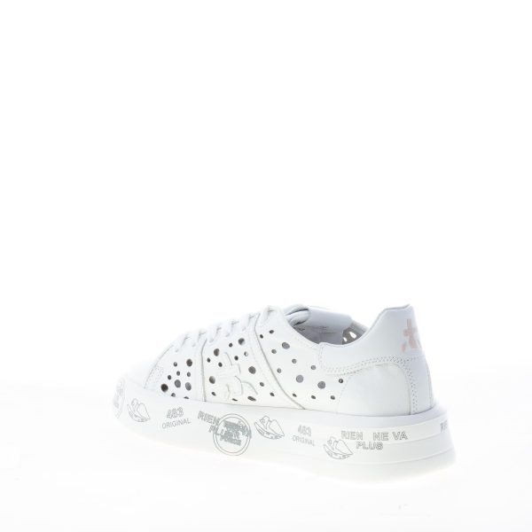 PREMIATA donna sneaker BELLE 5722 in pelle traforata BIANCO - immagine 4