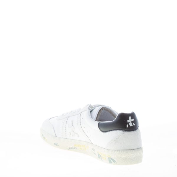 PREMIATA uomo sneaker BONNIE 5755 in pelle e camoscio BIANCO più nero - immagine 4