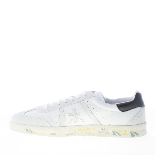 PREMIATA uomo sneaker BONNIE 5755 in pelle e camoscio BIANCO più nero - immagine 5