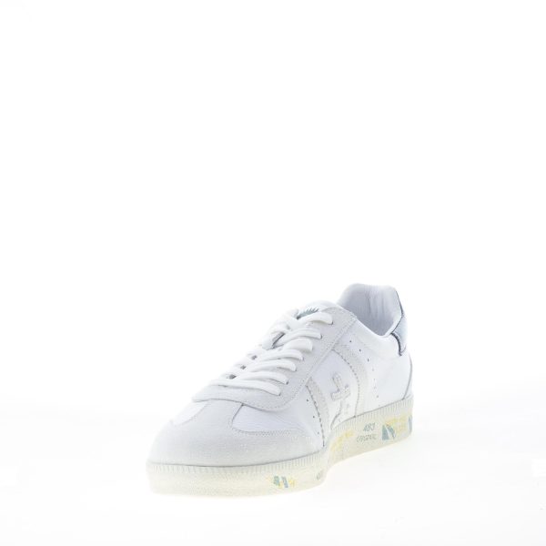 PREMIATA uomo sneaker BONNIE 5755 in pelle e camoscio BIANCO più nero - immagine 6