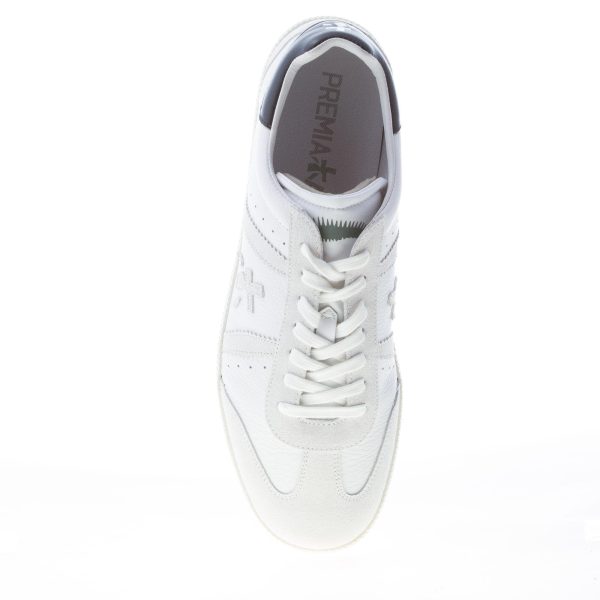 PREMIATA uomo sneaker BONNIE 5755 in pelle e camoscio BIANCO più nero - immagine 7