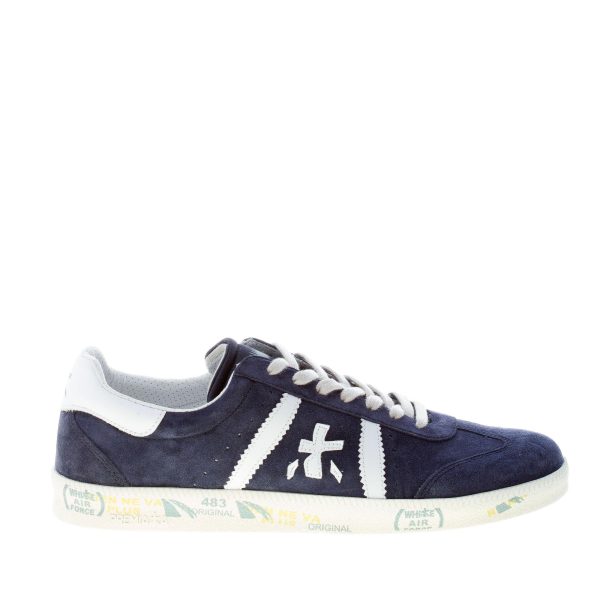 PREMIATA uomo sneaker Bonnie 5757 in camoscio BLU più bianco