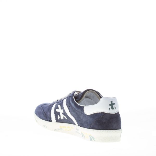PREMIATA uomo sneaker Bonnie 5757 in camoscio BLU più bianco - immagine 4