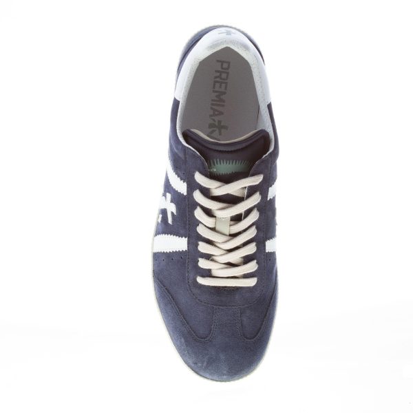 PREMIATA uomo sneaker Bonnie 5757 in camoscio BLU più bianco - immagine 7