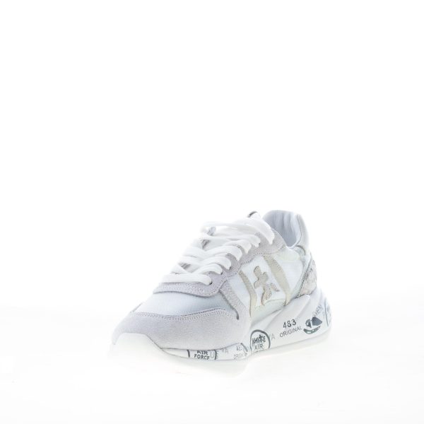PREMIATA donna sneaker Layla 5651 in camoscio e tessuto trasparente GRIGIO più pitone - immagine 6
