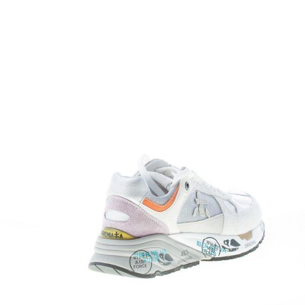 PREMIATA donna sneaker MASE 5664 in camoscio e tessuto BIANCO e argento - immagine 3