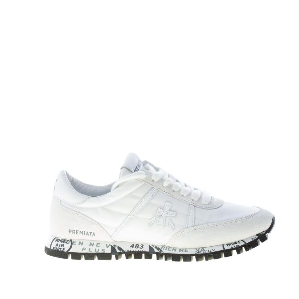 PREMIATA donna sneaker SEAN 5129 in camoscio e tessuto BIANCO