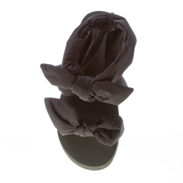 RED VALENTINO donna sandalo in taffetà NERO con maxi fiocchi. Zeppa 4,5 cm - immagine 7