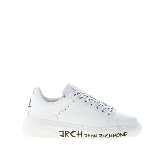 JOHN RICHMOND donna sneaker running in pelle BIANCO con logo lettering