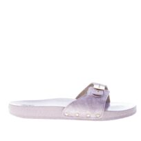 SCHOLL donna zoccolo Pescura Natalie in camoscio LILLA con suola legno 2 cm