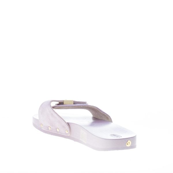 SCHOLL donna zoccolo Pescura Natalie in camoscio LILLA con suola legno 2 cm - immagine 4