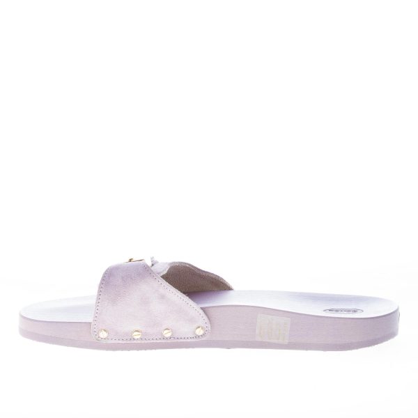SCHOLL donna zoccolo Pescura Natalie in camoscio LILLA con suola legno 2 cm - immagine 5