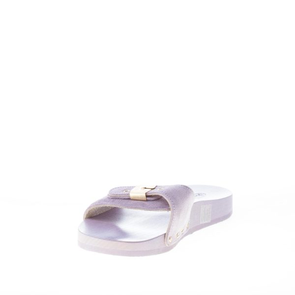 SCHOLL donna zoccolo Pescura Natalie in camoscio LILLA con suola legno 2 cm - immagine 6