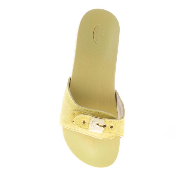 SCHOLL donna zoccolo Pescura Natalie in camoscio GIALLO con suola legno 2 cm - immagine 7