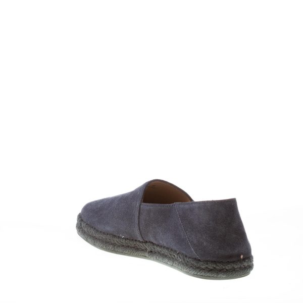 TOD'S uomo slip on espadrillas in camoscio BLU NOTTE con intreccio in corda - immagine 4