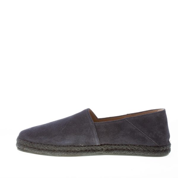 TOD'S uomo slip on espadrillas in camoscio BLU NOTTE con intreccio in corda - immagine 5