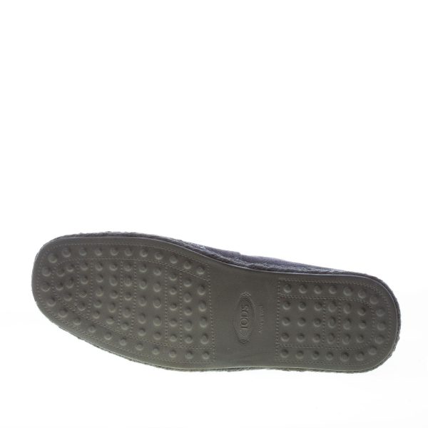 TOD'S uomo slip on espadrillas in camoscio BLU NOTTE con intreccio in corda - immagine 8