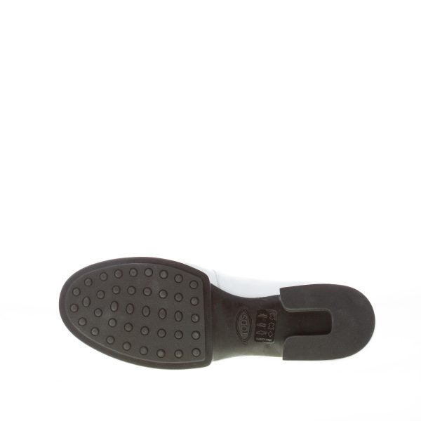 TOD'S donna mocassino in pelle BIANCO con catena. Suola gomma - immagine 8