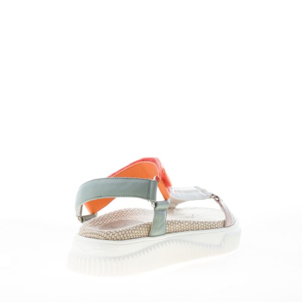 VOILE BLANCHE donna sandalo Lisa 20 in pelle MULTICOLORE con velcro. Tacco 4 cm - immagine 3
