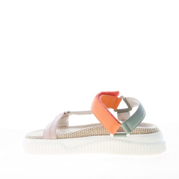 VOILE BLANCHE donna sandalo Lisa 20 in pelle MULTICOLORE con velcro. Tacco 4 cm - immagine 5