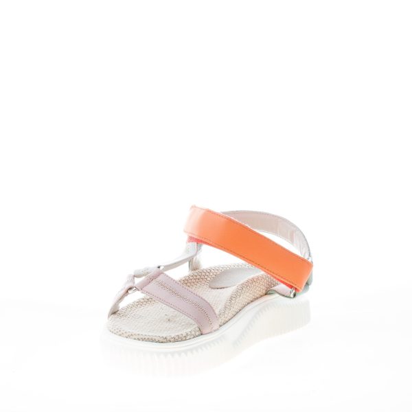 VOILE BLANCHE donna sandalo Lisa 20 in pelle MULTICOLORE con velcro. Tacco 4 cm - immagine 6