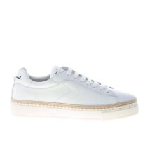 VOILE BLANCHE uomo sneaker Caprera in pelle BIANCO con cordolo rafia