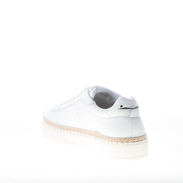VOILE BLANCHE uomo sneaker Caprera in pelle BIANCO con cordolo rafia - immagine 4