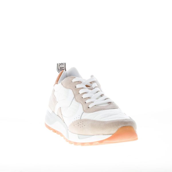 VOILE BLANCHE uomo sneaker Magg in tessuto e camoscio BEIGE e bianco - immagine 2