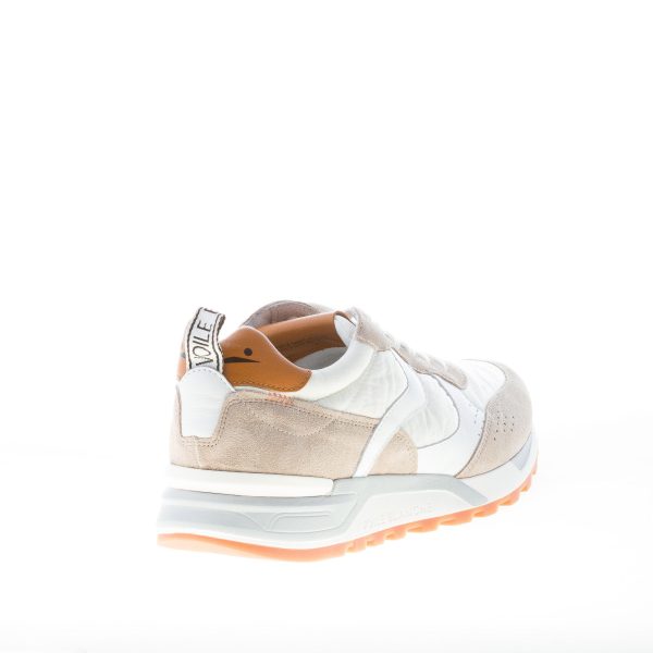 VOILE BLANCHE uomo sneaker Magg in tessuto e camoscio BEIGE e bianco - immagine 3