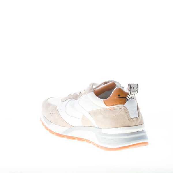 VOILE BLANCHE uomo sneaker Magg in tessuto e camoscio BEIGE e bianco - immagine 4